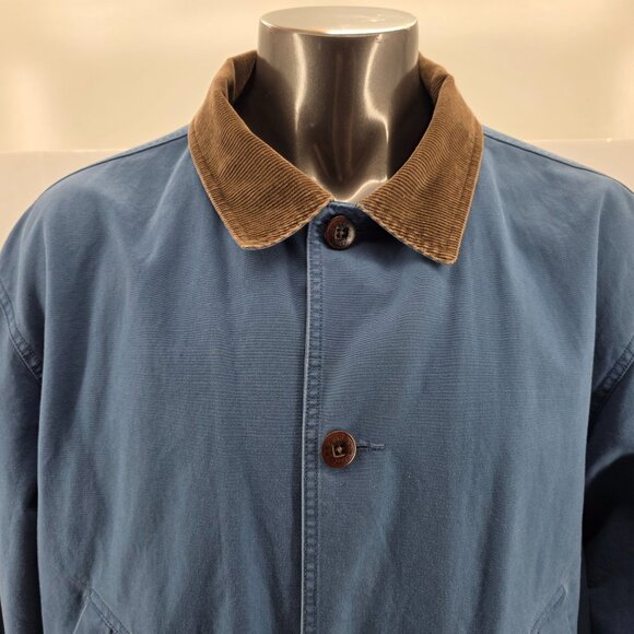 Vintage LL Bean Men’s XXL Blue Button Front Barn Chore Field Hunting Jacket - Picture 3 of 16